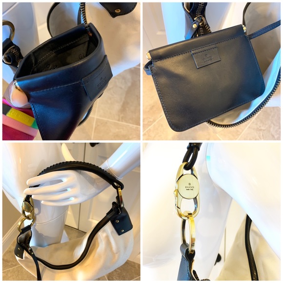 💯 Authentic Gucci Canvas Half Moon Hobo - Picture 7 of 7